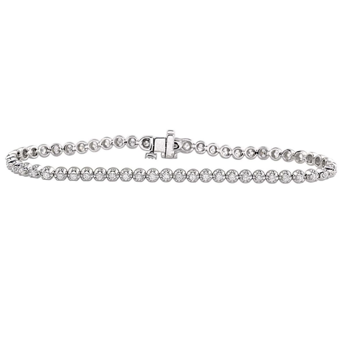 58973 2.75 CT Small Round Cut Diamonds Womens Tennis Bracelet, 14K Gold