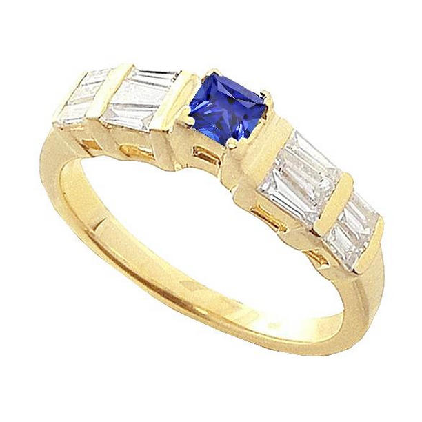 60846 Sri Lanka Blue Sapphire 2.51 CT Ring, 14K Yellow Gold - Size 6.5