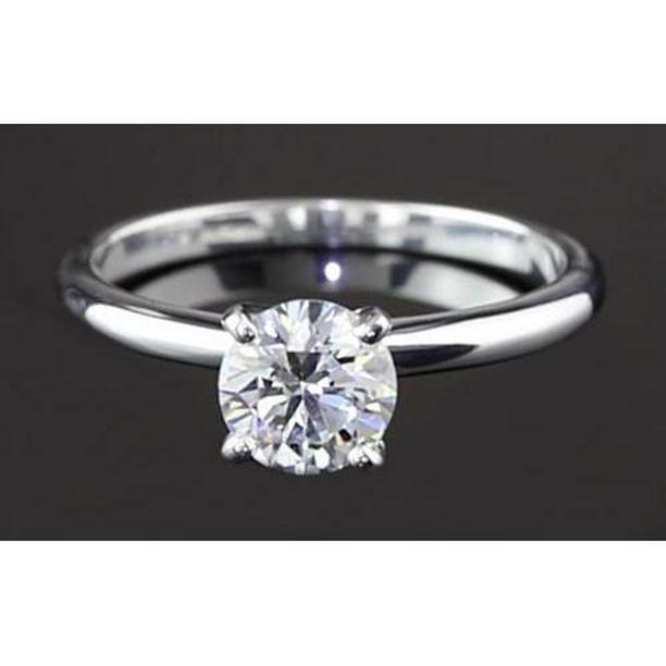 62896 1.25 Round Diamond Solitaire Engagement Ring, 14K White Gold - Size 6.5