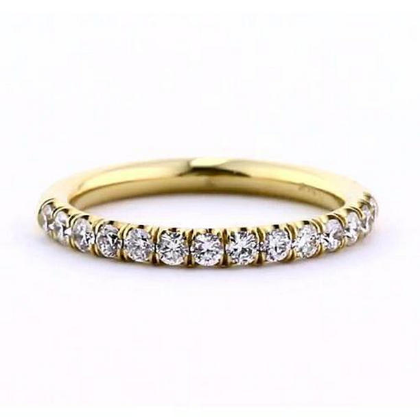 0.50 CT Diamond Anniversary Band, Yellow Gold - Size 6.5