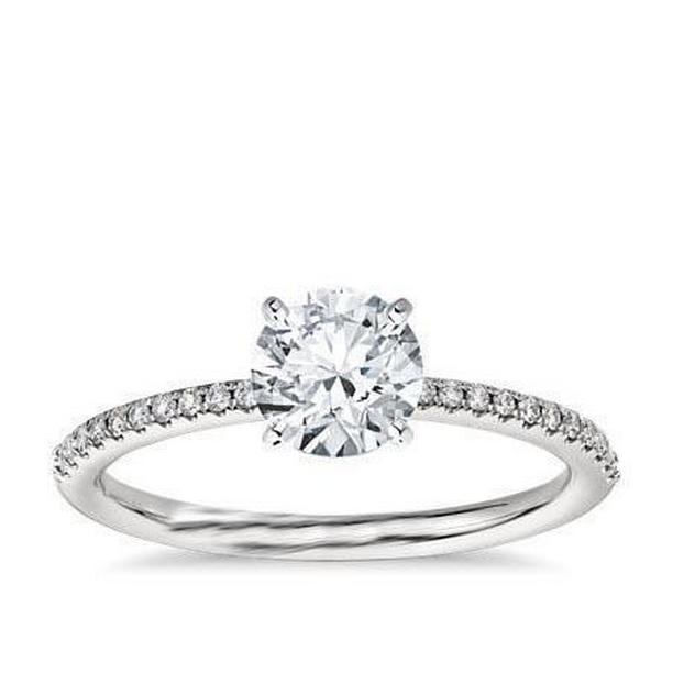 63725 Sparkling 1.95 CT Diamond Anniversary Ring, 14K White Gold - Size 6.5