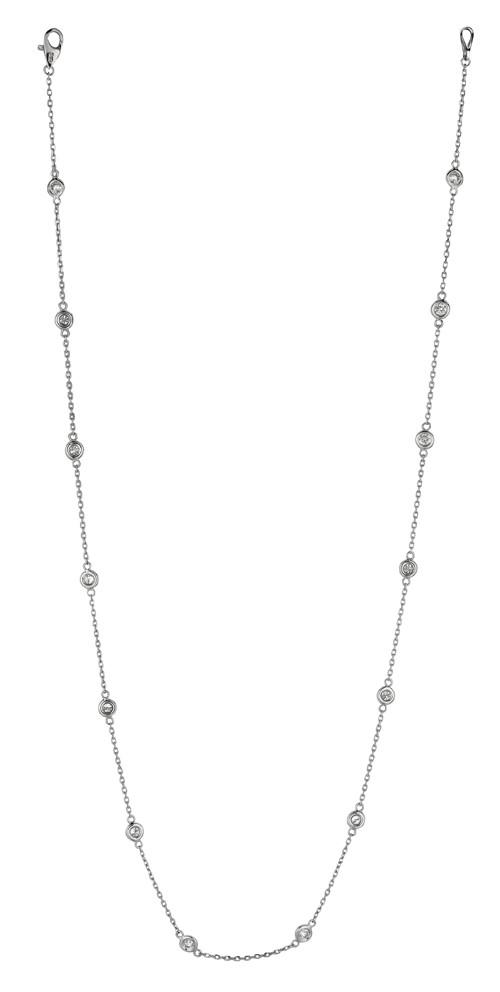 150 CT 14K18K White Gold Diamond Pendant Necklace Bezel Set