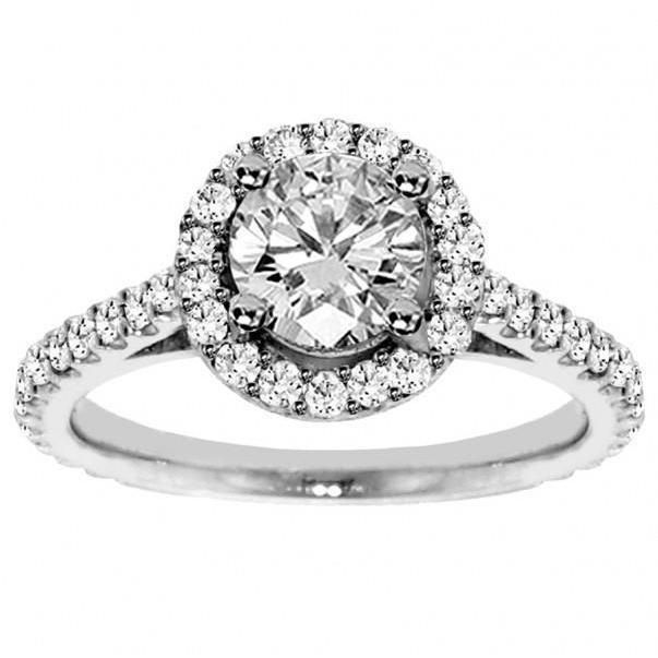Picture of Harry Chad Enterprises 64391 2.75 CT Round Diamond Engagement Ring, 14K White Gold - Size 6.5