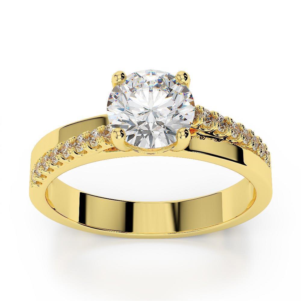Picture of Harry Chad Enterprises 65078 Sparkling 2.65 CT Diamond Wedding Ring&#44; 14K Yellow Gold - Size 6.5