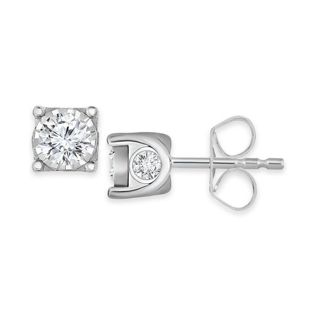 3.10 CT Gorgeous Round Cut Diamonds Stud Earring, 14K White Gold