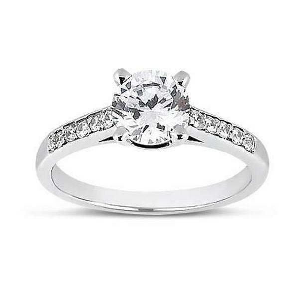 Picture of Harry Chad Enterprises 9048 1.50 CT Round Brilliant Diamond Anniversary Ring&#44; 14K White Gold - Size 6.5
