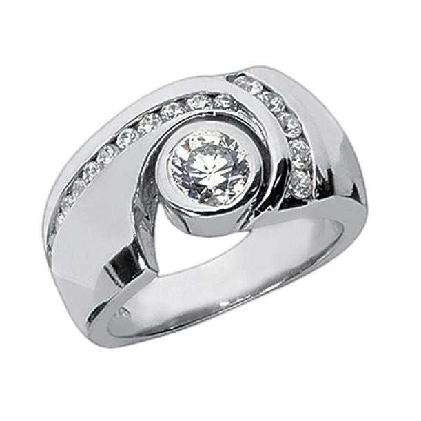 Picture of Harry Chad Enterprises 14260 1.76 CT Round Diamond Ring with Accents&#44; 14K White Gold - Size 6.5