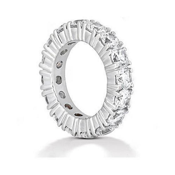 Picture of Harry Chad Enterprises 14333 4.80 CT Round Diamond Eternity Band&#44; 14K White Gold - Size 6.5