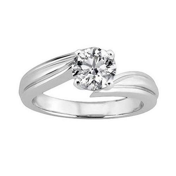 Picture of Harry Chad Enterprises 14340 2.51 CT Diamond Solitaire Anniversary Ring&#44; White Gold - Size 6.5