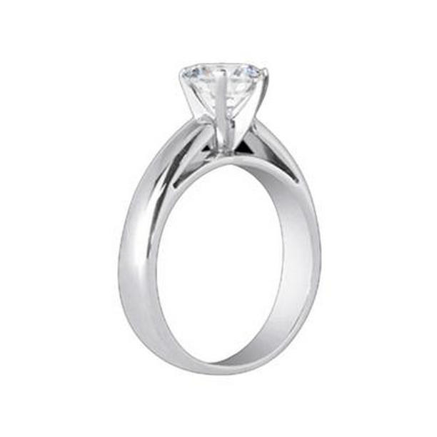 Picture of Harry Chad Enterprises 14348 2.51 CT Solitaire Cathedral Diamond Ring&#44; White Gold - Size 6.5