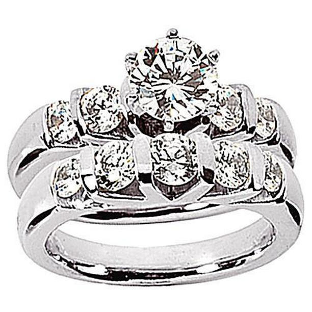 Picture of Harry Chad Enterprises 14415 2.55 CT Engagement Band Set High Quality Diamond Ring&#44; Size 6.5