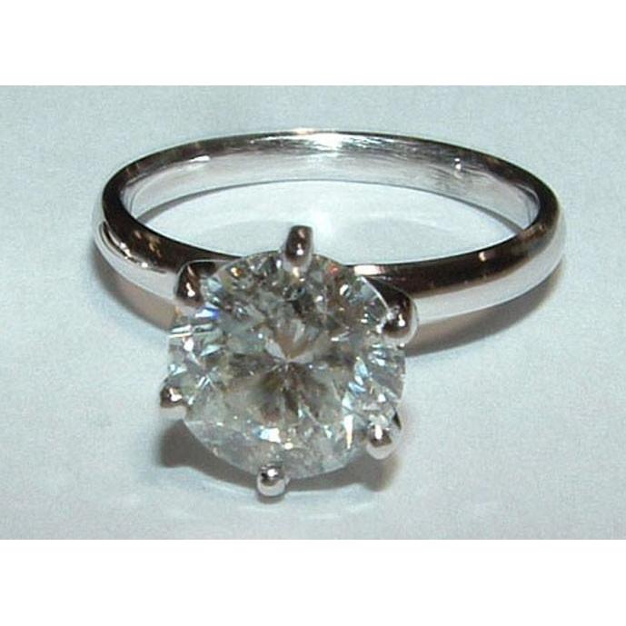 Picture of Harry Chad Enterprises 14450 2.01 CT Round Diamond Solitaire Fancy Engagement Ring&#44; Size 6.5