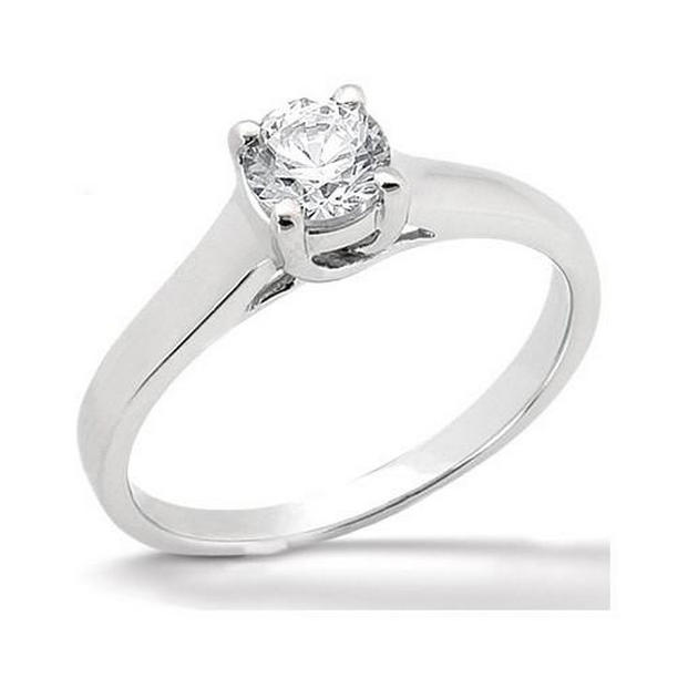 Picture of Harry Chad Enterprises 14604 2.51 CT Round Diamond Solitaire Engagement Ring&#44; 14K White Gold - Size 6.5