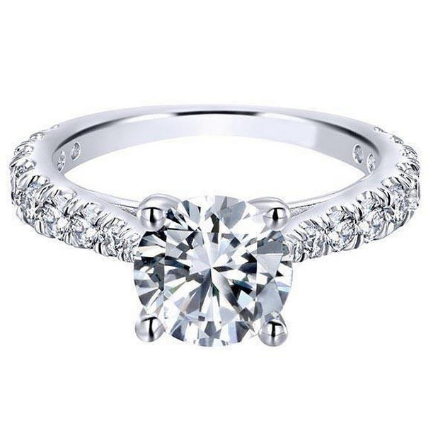 Picture of Harry Chad Enterprises 22062 1.35 CT Round Cut Diamond Gold Engagement Ring, Size 6.5