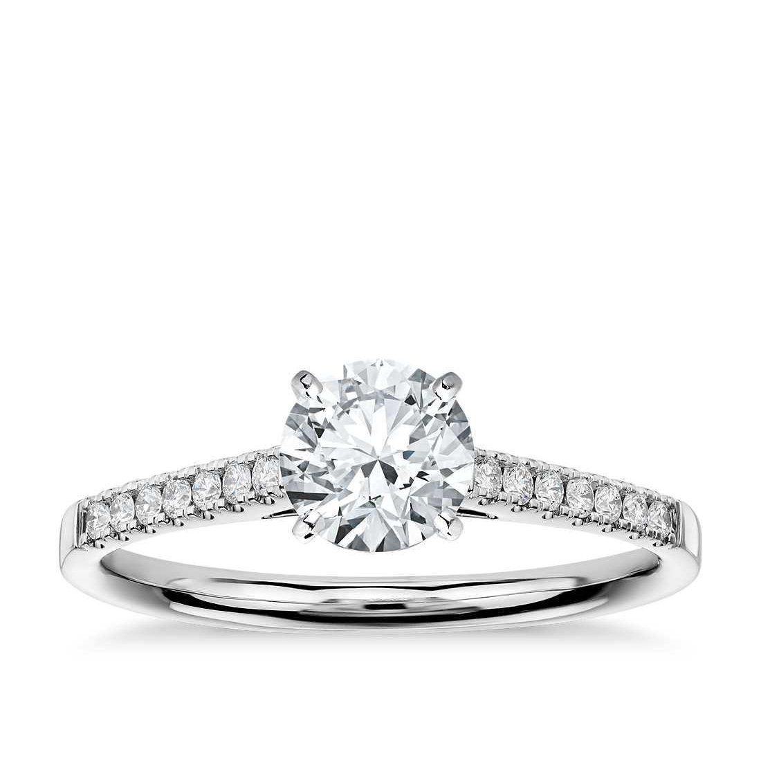 Picture of Harry Chad Enterprises 22279 1.35 CT Round Cut Diamond Solitaire Anniversary Ring with Accents, Size 6.5