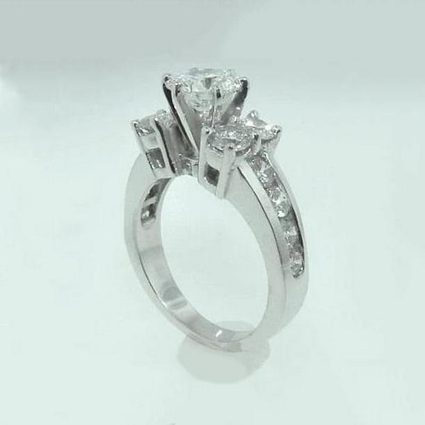 Picture of Harry Chad Enterprises 27707 White Gold Round Cut 3.25 CT Diamond Large Engagement Ring&#44; Size 6.5