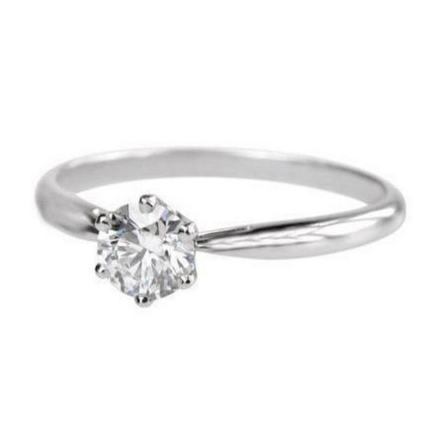 Picture of Harry Chad Enterprises 28008 1.50 CT Diamond Solitaire Ring&#44; 14K White Gold - Size 6.5
