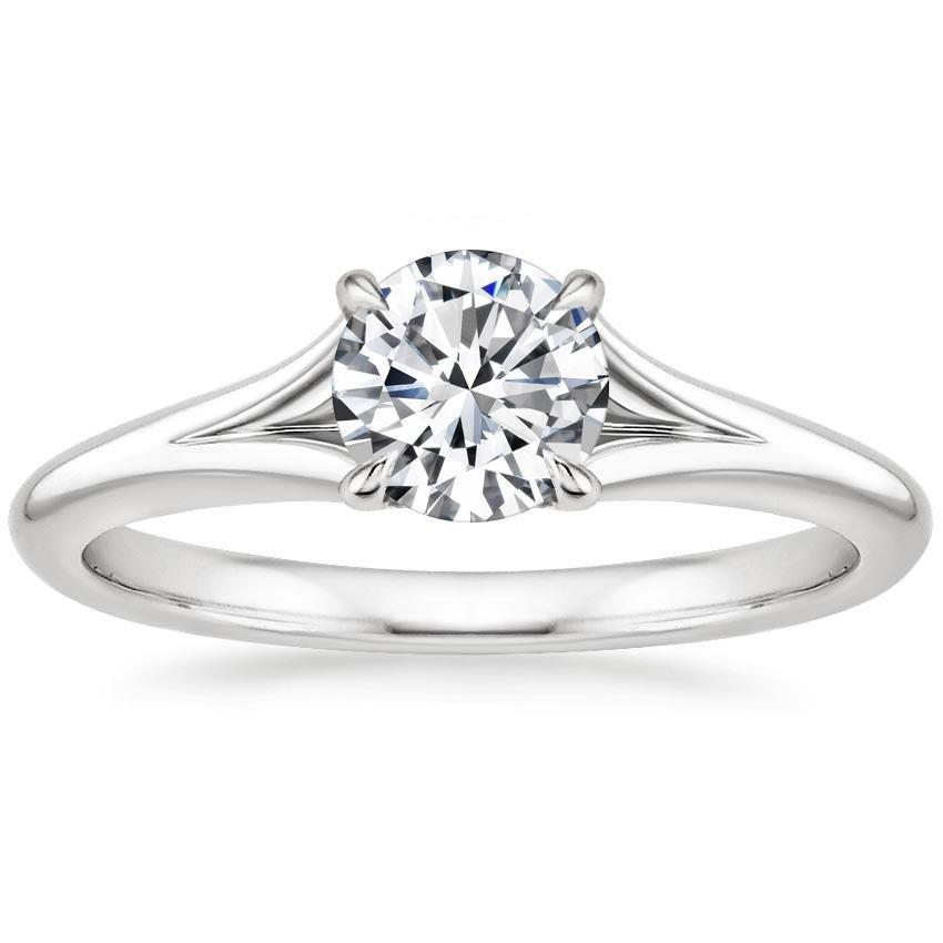 Picture of Harry Chad Enterprises 28211 Round Solitaire 1.25 CT Diamond Engagement Ring&#44; 14K White Gold - Size 6.5