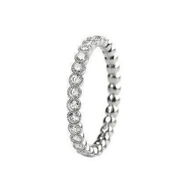 Picture of Harry Chad Enterprises 28309 1.50 CT Round Diamond Engagement Band&#44; 14K White Gold - Size 6.5