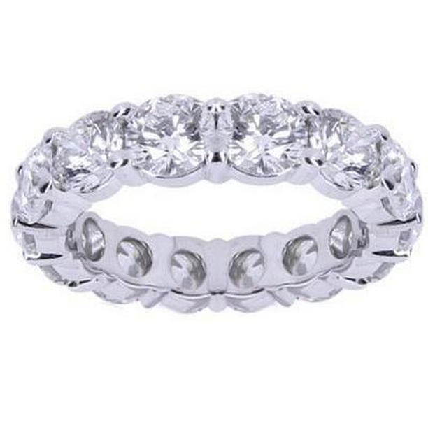 Picture of Harry Chad Enterprises 28330 Round 6.30 CT Diamond Engagement Band&#44; 14K White Gold - Size 6.5
