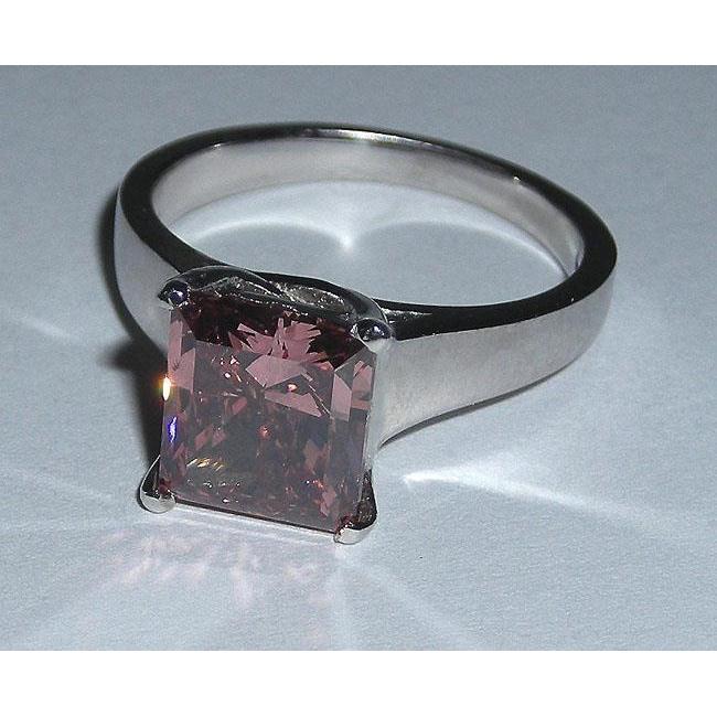 Picture of Harry Chad Enterprises 33980 1.51 CT Princess Solitaire Red Engagement Diamond Ring&#44; Size 6.5