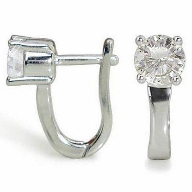 13 CT Prong Set Round Diamond Drop Earring