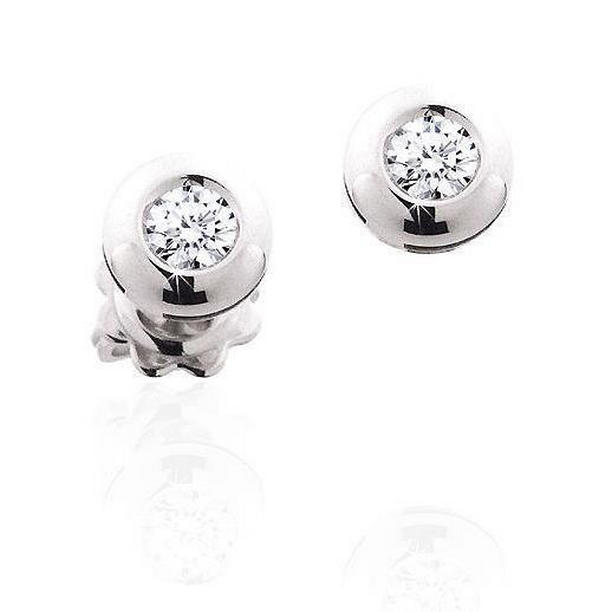 49346 2 CT Bezel Set Round Cut Diamonds Stud Earrings, White Gold -  Harry Chad Enterprises