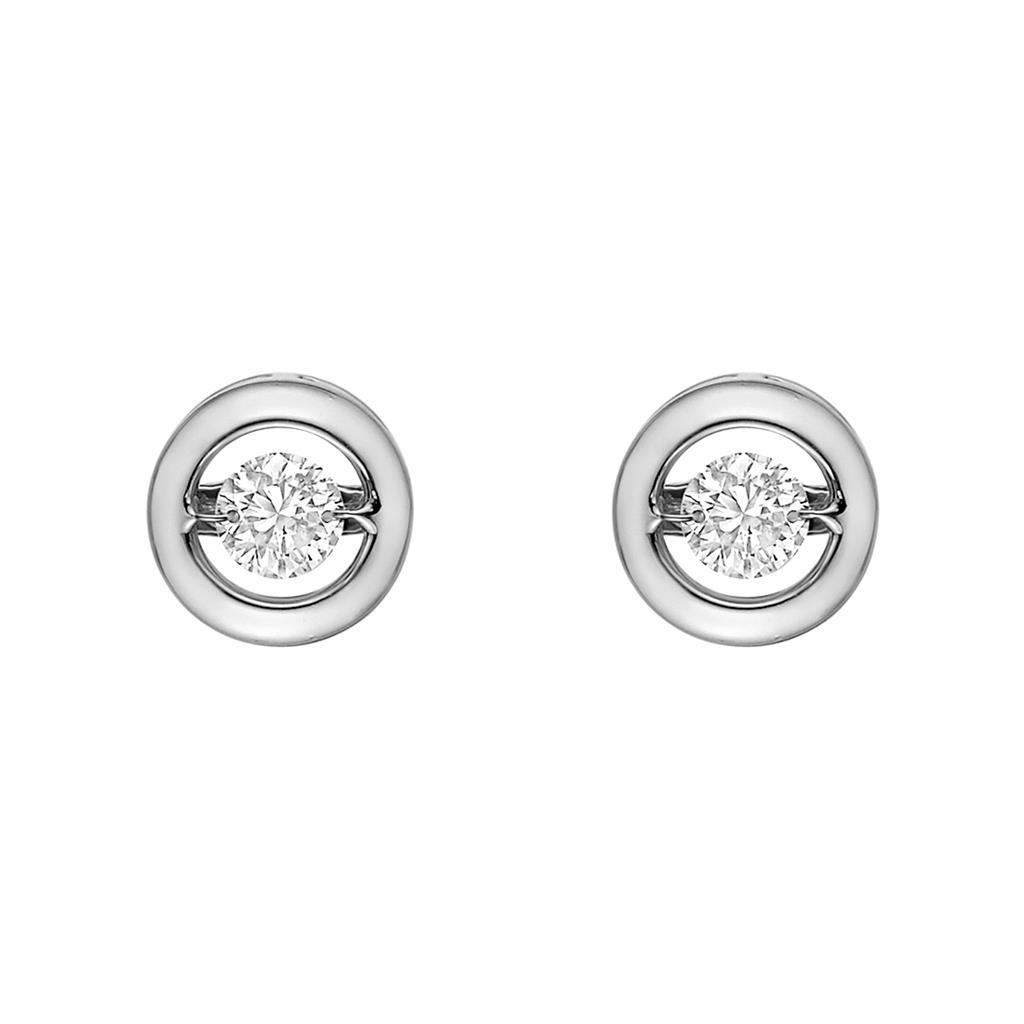 2 CT Circle Style Round Cut Diamonds Stud Earring