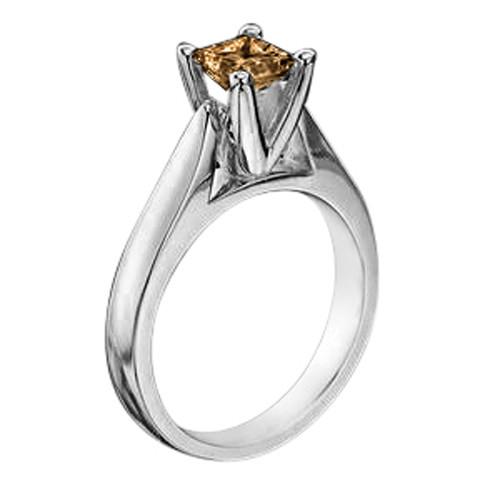 Picture of Harry Chad Enterprises HC11675-6 1.51 CT 14K Gold Champagne Brown Diamond Solitaire Ring