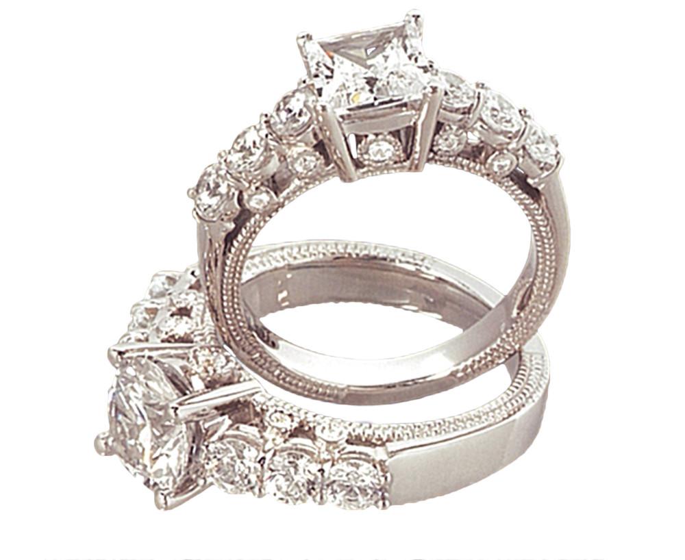 Picture of Harry Chad Enterprises HC12618-6 2.51 CT 14K White Gold Brilliant Diamond Engagement Ring