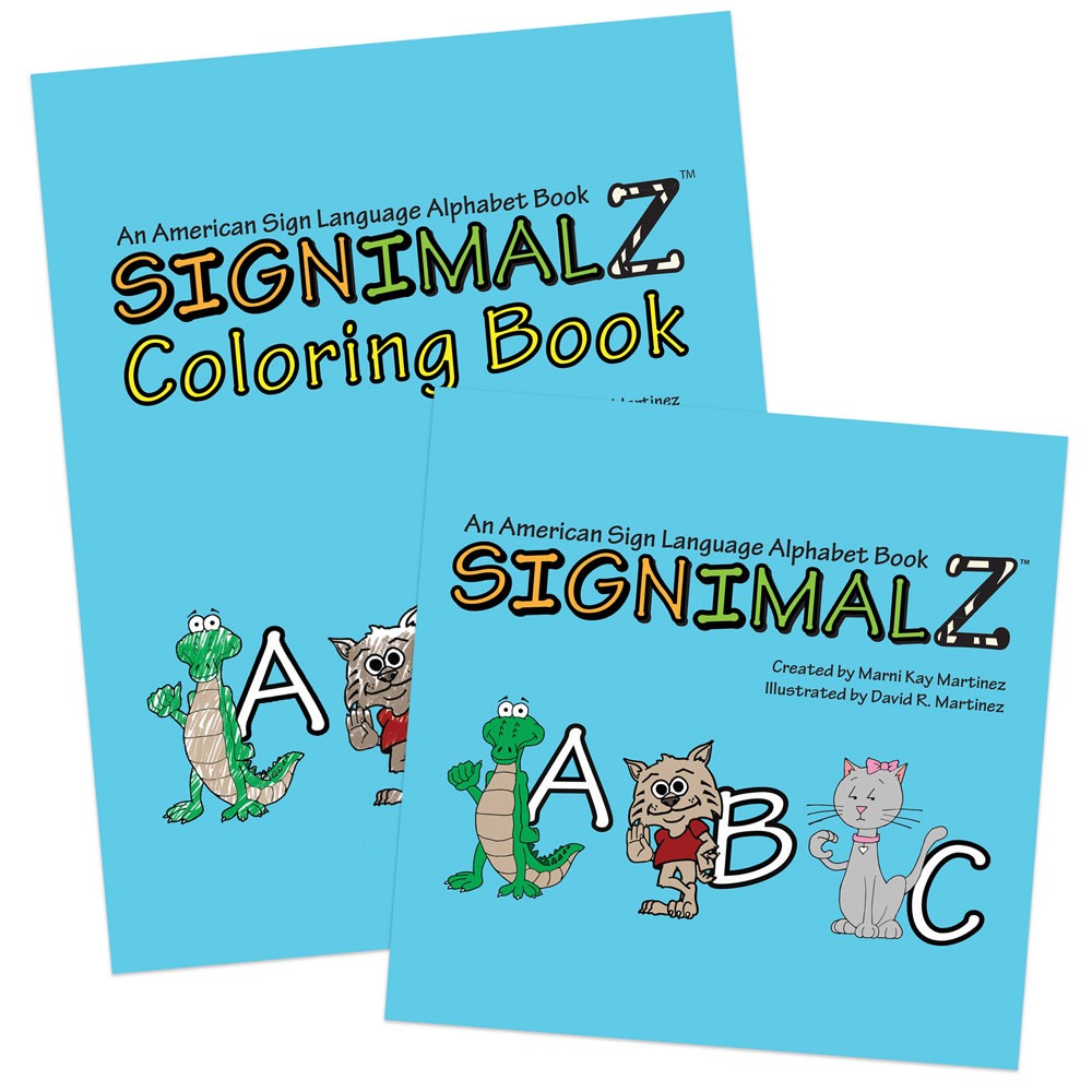Picture of Harris Communications B1308 Signimalz Sign Language - Alphabet and Coloring Book Set