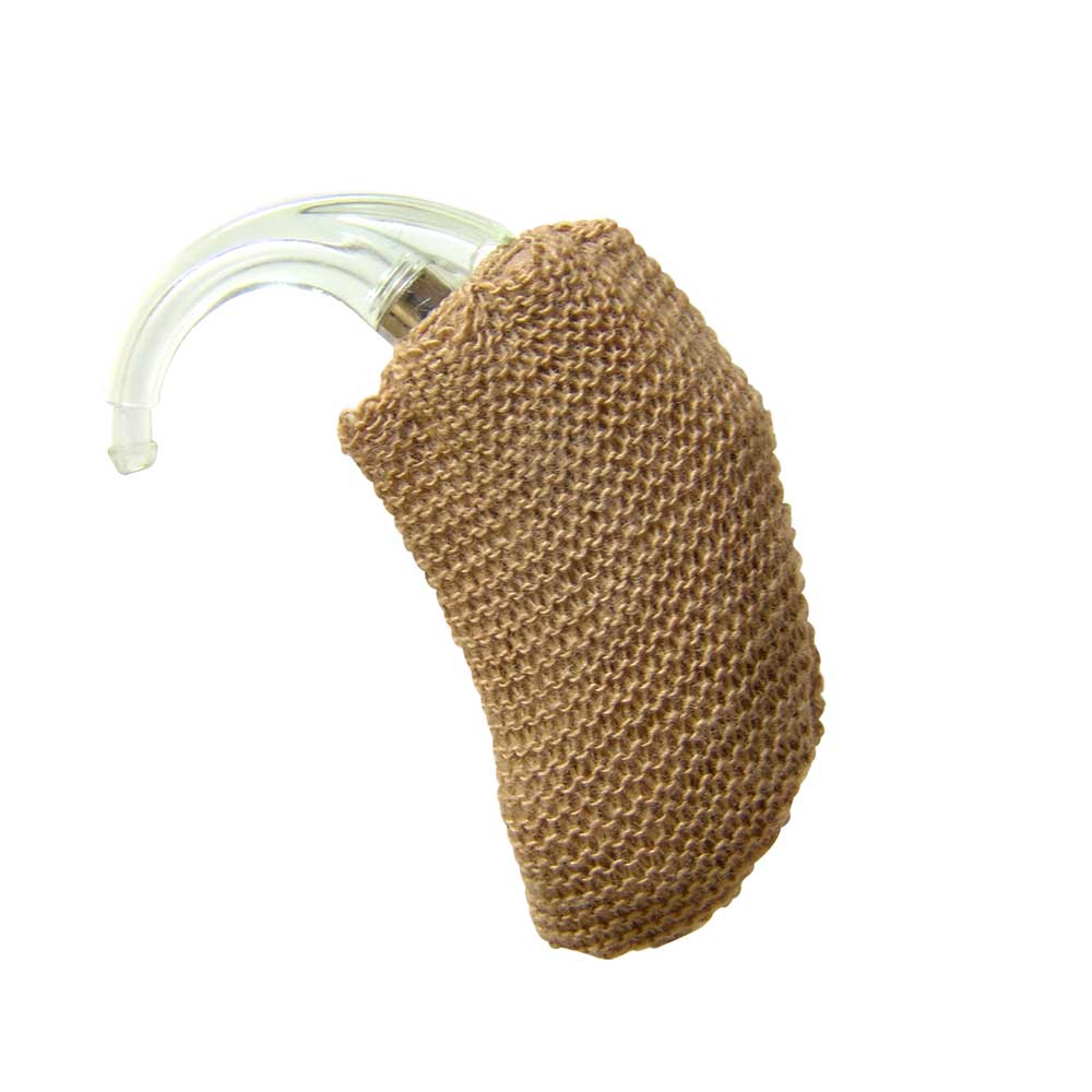 1.75 in. Hearing Aid Light Brown Sweatband, Light Brown - Large