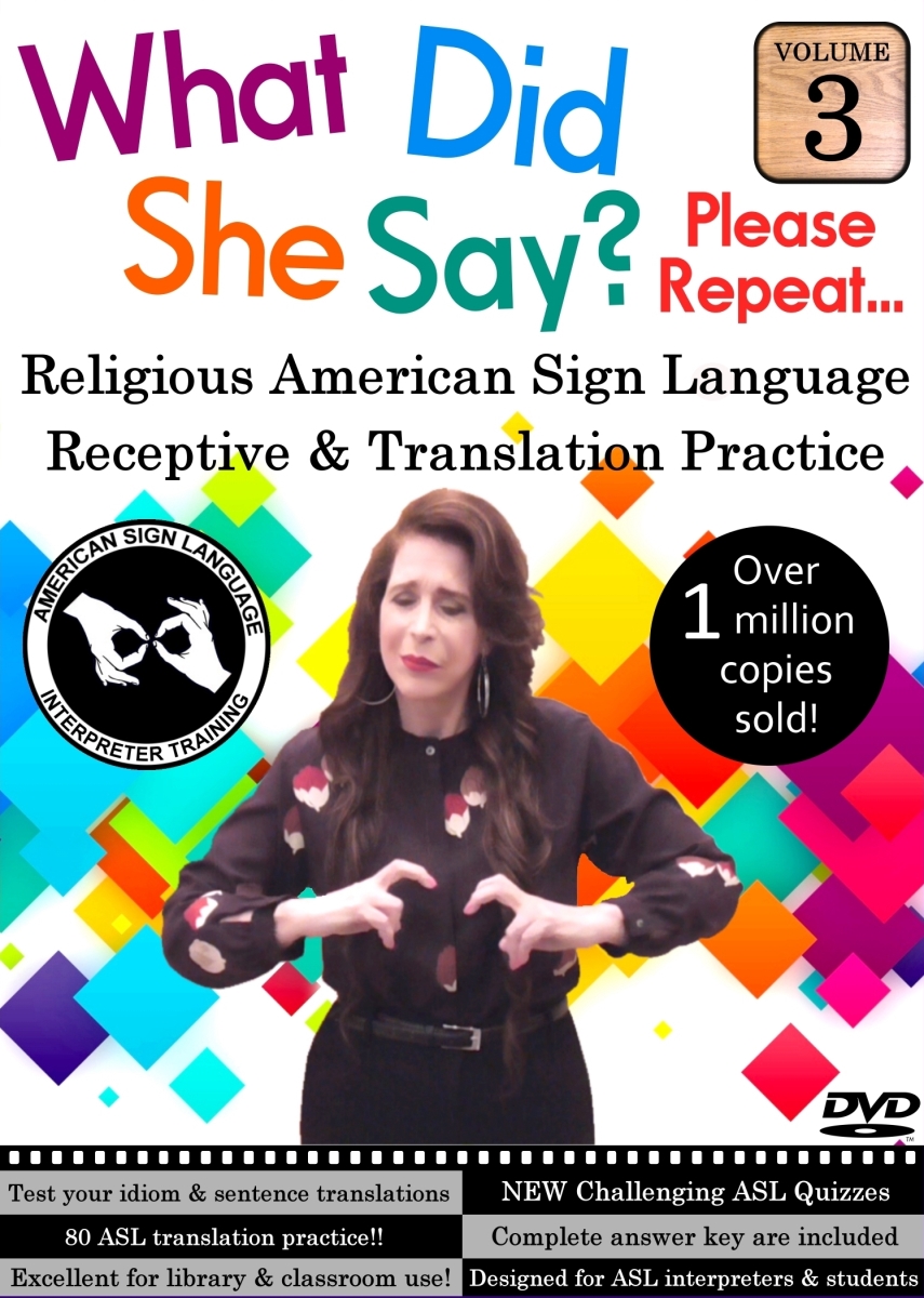 Picture of Harris Communications DVD482 What Did She Say - ASL Receptive & Translation DVD&#44; Volume 3