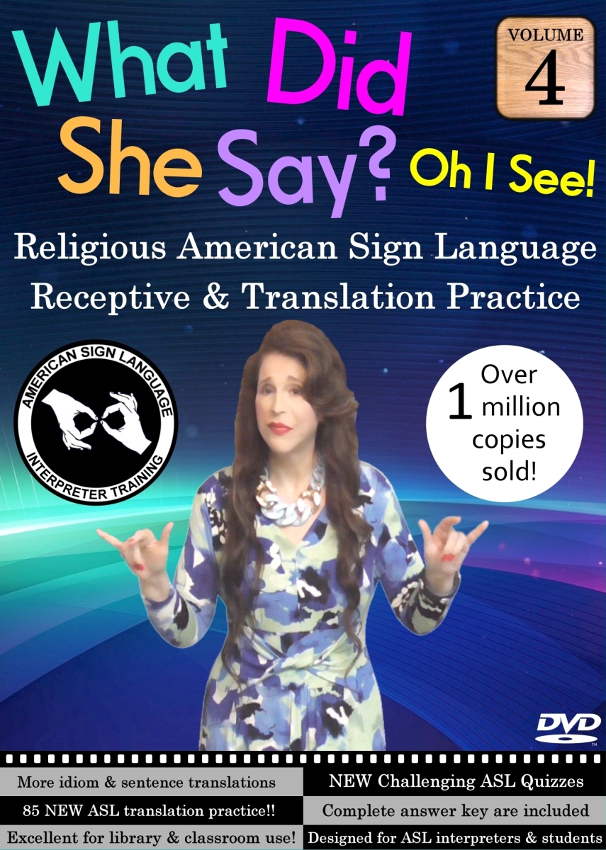 DVD483 What Did She Say - ASL Receptive & Translation DVD, Volume 4 -  Harris Communications