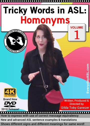 Picture of Harris Communications DVD468 Tricky Words in ASL - Homonyms DVD, Volume 1