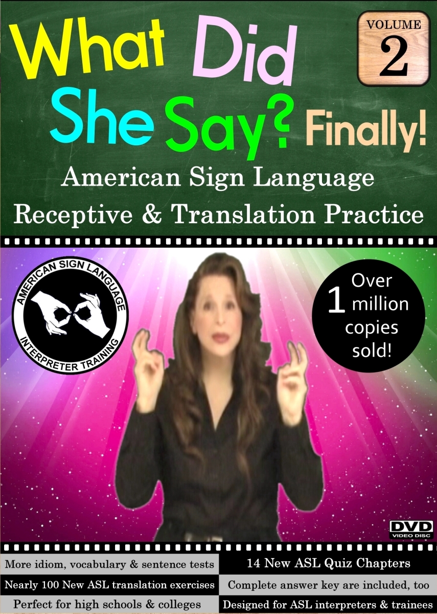 Picture of Harris DVD481 Vol. 2 What Did She Say ASL Receptive & Translation