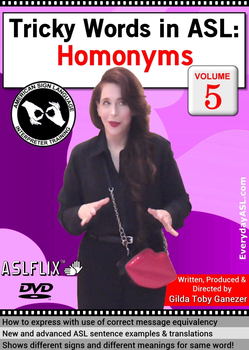 Picture of Harris DVD506 Vol. 5 Tricky Words in ASL Homonyms