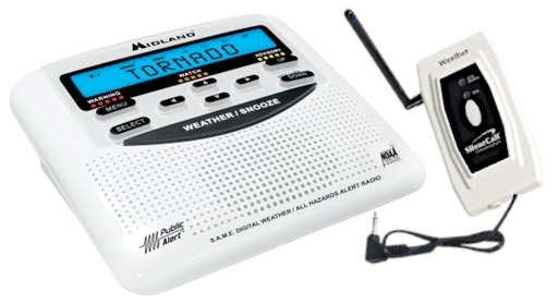 SC-MS-WAT-KIT Midland Weather Alert Radio with  Medallion Series Transmitter -  Silent Call