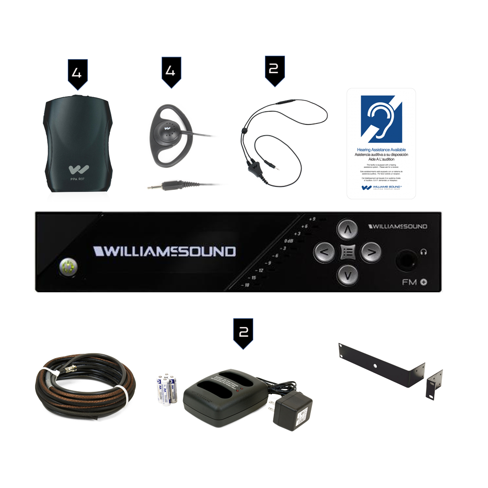 Picture of Williams Sound WS-FM557-PRO FM Plus Large-area Dual FM & Wi-Fi Assistive Listening System with Professional Installation Kit
