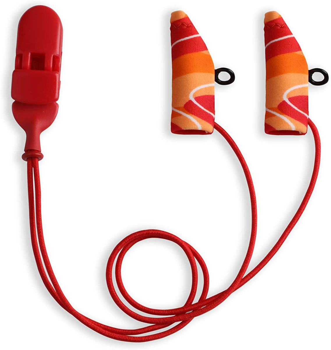 Mini Corded Eyeglasses Hearing Aids, Orange & Red