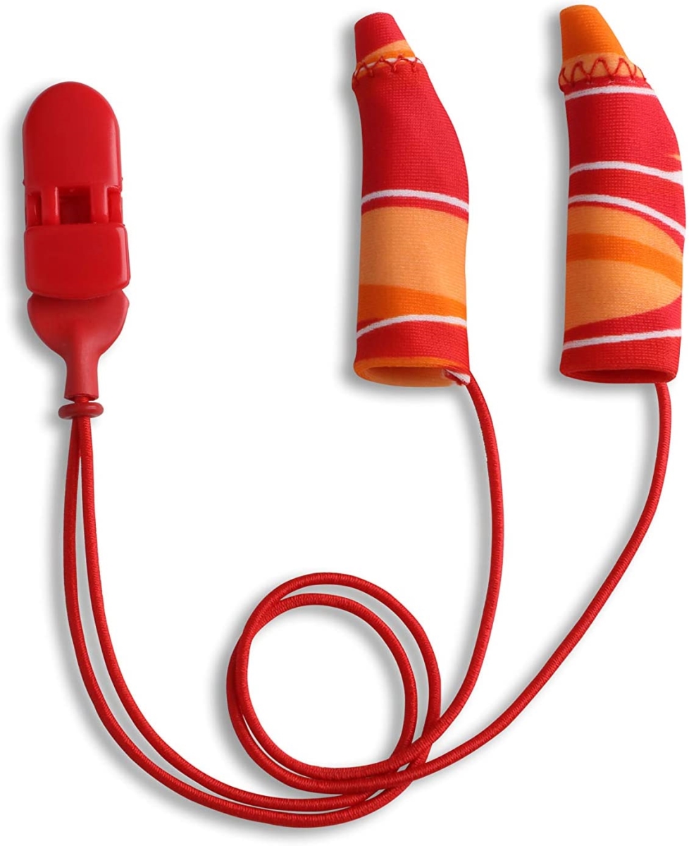 1.25-2 in. Original Corded Binaural Hearing Aids Protector, Orange & Red