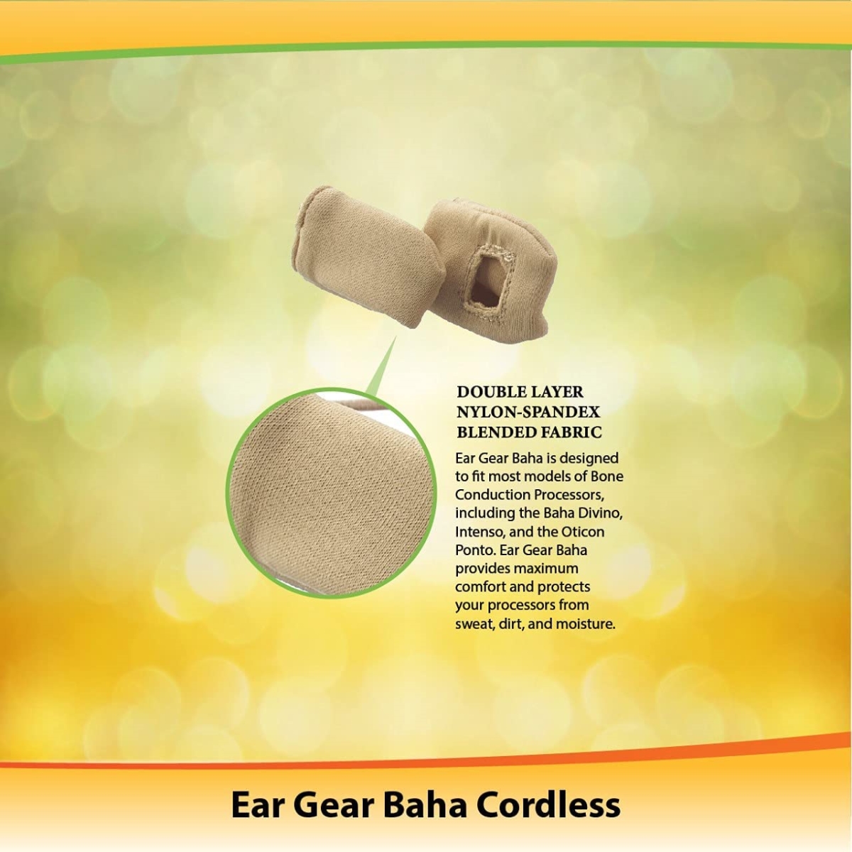 EG-BAHA-BK Baha Cordless Binaural for Ear, Black