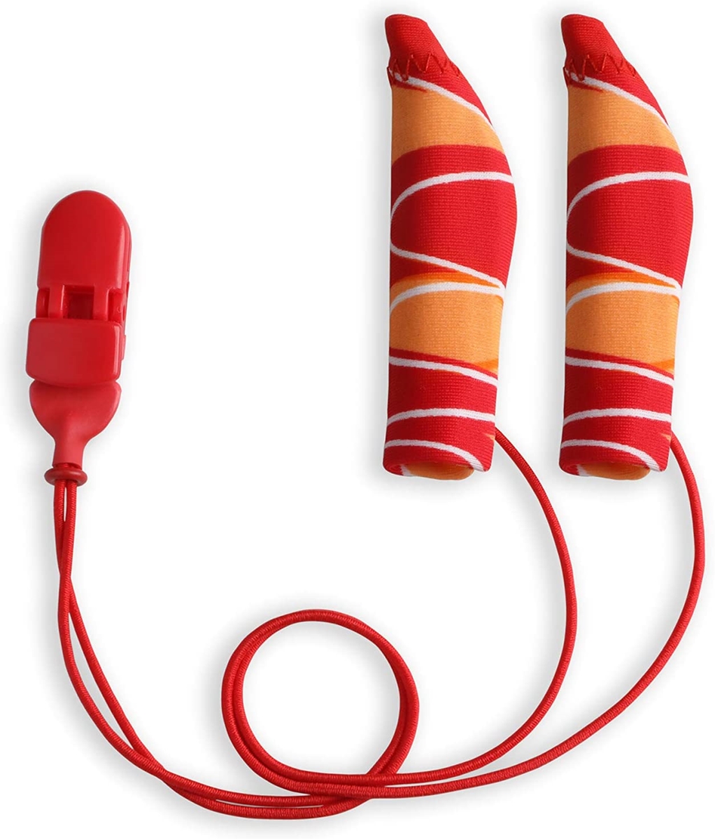 2-3 in. FM Corded Binaural Hearing Aids, Orange & Red