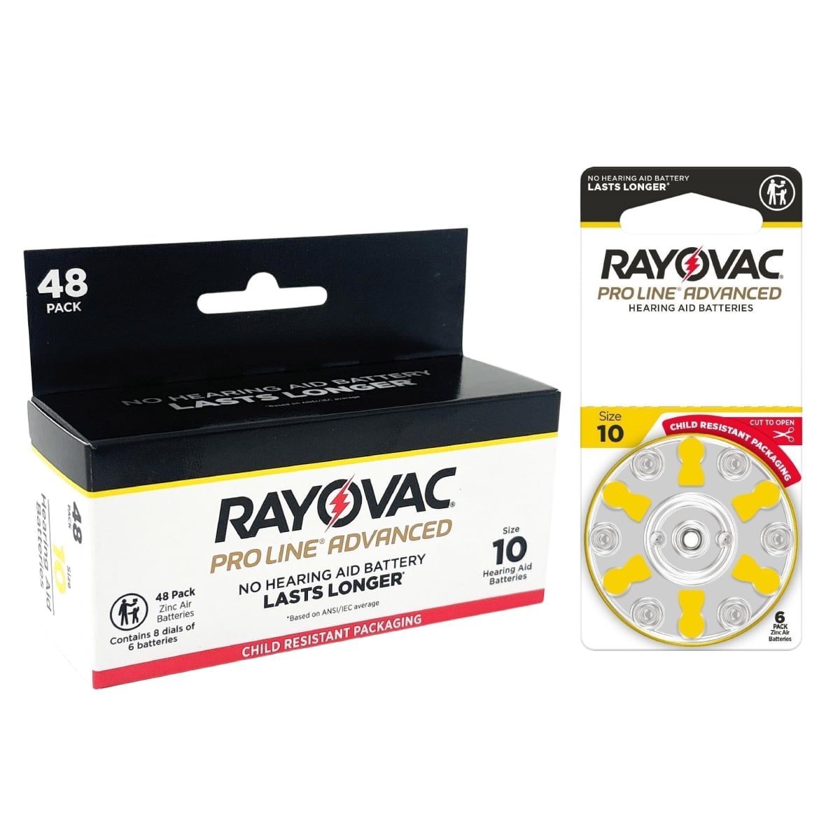 RV-10CR-PROUSC-48 Proline Advanced Hearing Aid Batteries - Size 10 - Pack of 48
