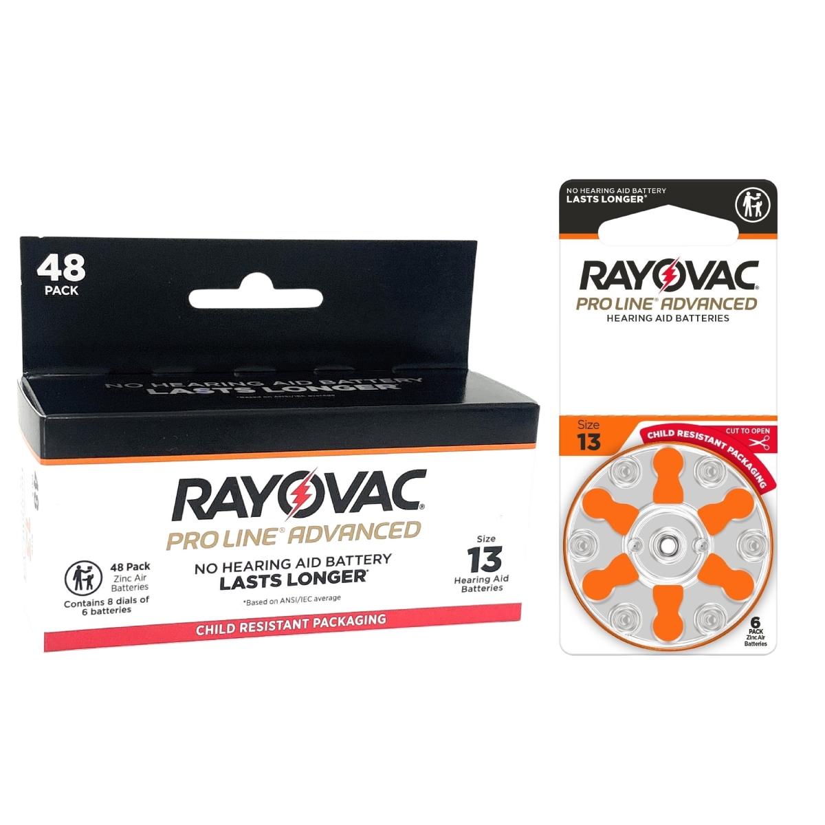 Picture of Rayovac RV-13CR-PROUSC-48 Proline Advanced Hearing Aid Batteries - Size 13 - Pack of 48