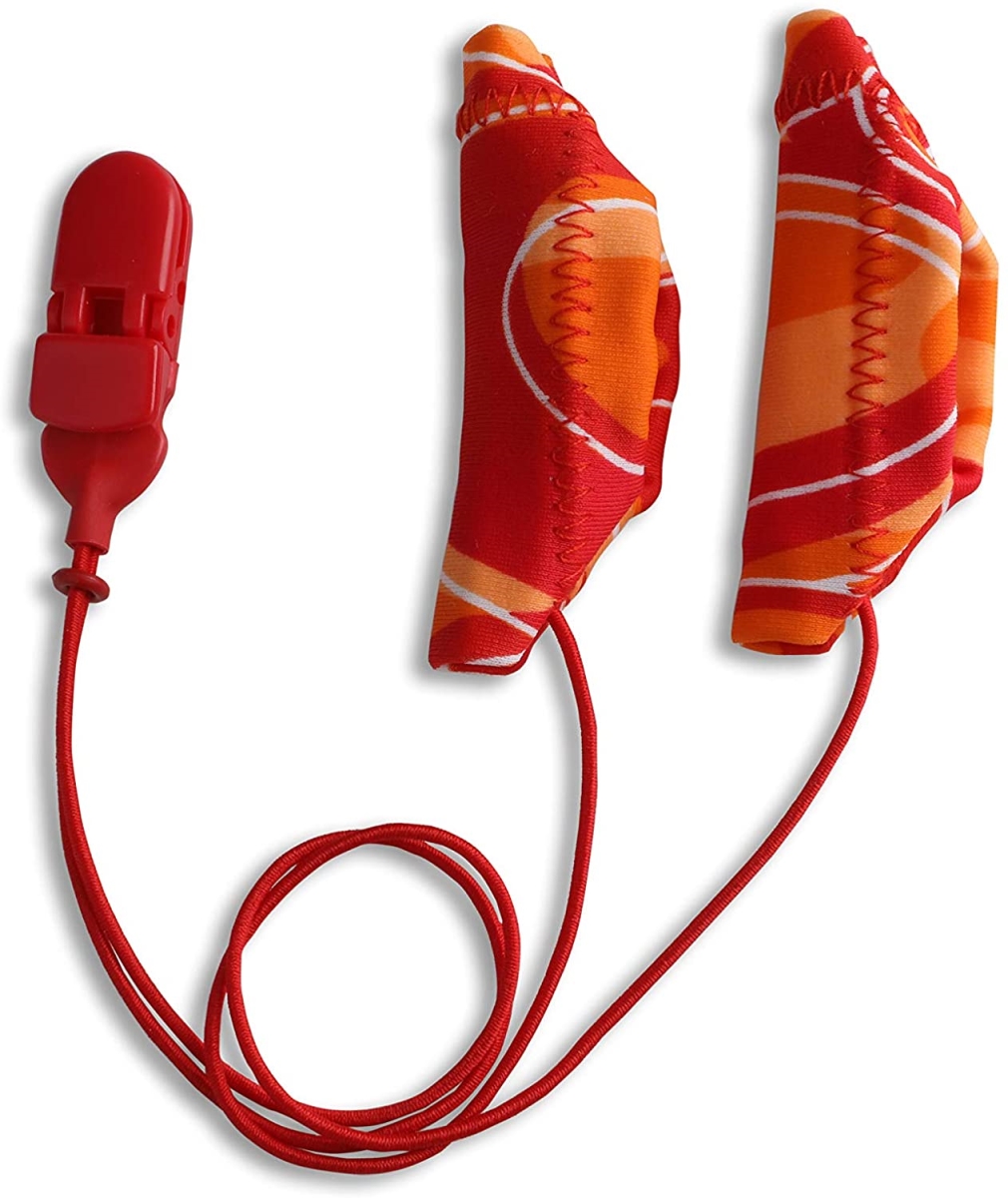 EG-COCHCORD-OR Cochlear Corded Binaural Hearing Aid - Orange & Red
