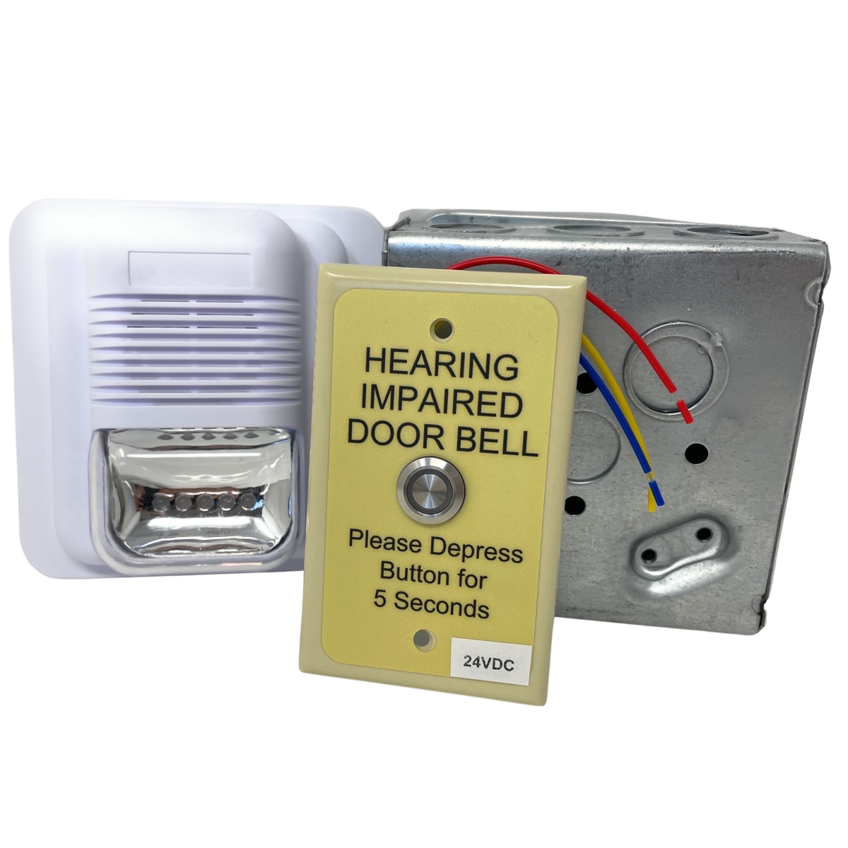 HW-HW-AVDBSK Hard-Wired 24VDC Audio Plus Visual Doorbell System Kit