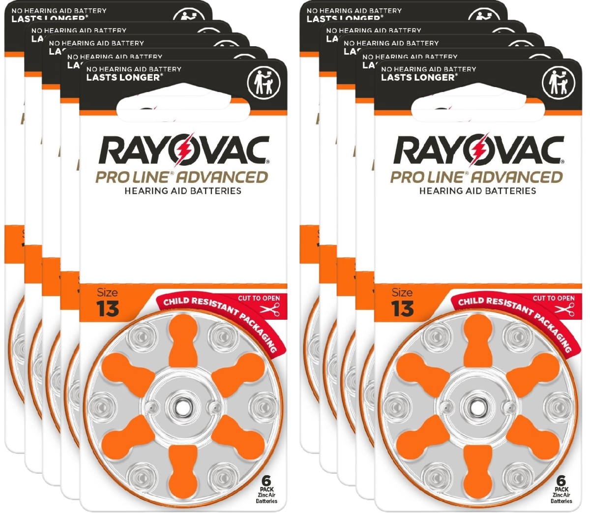 Picture of Rayovac RV-13CR-PROUSC-60 Proline Advanced Hearing Aid Batteries - Size 13 - Pack of 60