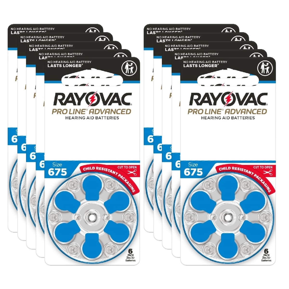 Picture of Rayovac RV-675CR-6PROUSC Proline Advanced Hearing Aid Batteries - Size 675 - Pack of 60