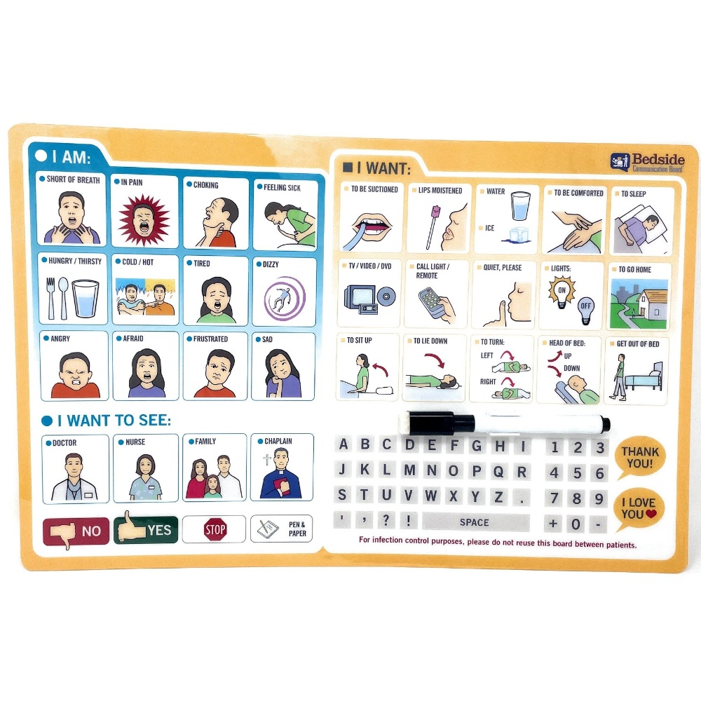 HC-C-BOARD-P Picture Communication Board for Non-Verbal Patients - English Book